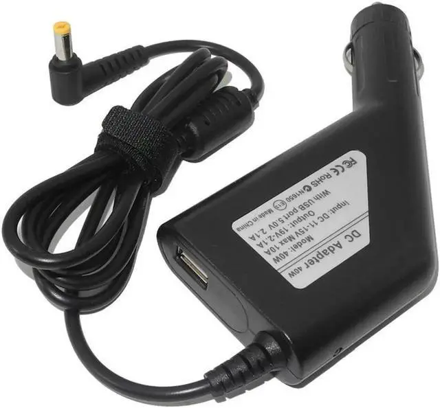 Main image of Aomoproing 40W 19V 2.15A Dc Car Charger Laptop Power Adapter for Aspire One 521 522 532H 533 722 725 753 756 D257 D260 D270