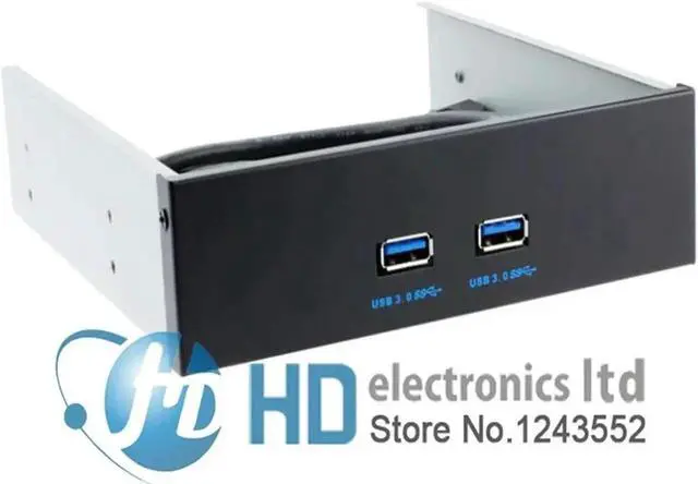 Main image of Aomoproing FOR 20Pin Motherboard to USB 3.0 2 Ports Front Panel internal Bracket 4 5.25"