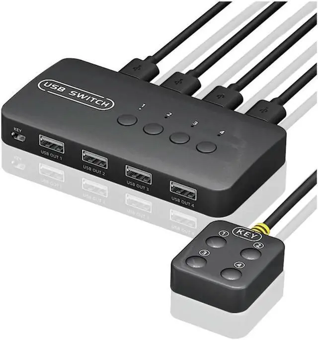 Main image of Aomoproing vFOR KVM Switch USB Switch Shared Controller Adapter 4 Inputs 4 Outputs for Laptop Computer Printer Keyboard Mouse Monitor