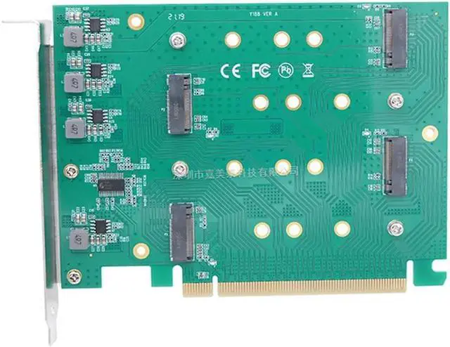 Main image of Aomoproing PCIE 3.0 X16 To 4 NVME M.2 M KEY Bifurcation PCIe Function RAID Card Solid State SSD Disk Array Card VROC Adapter Expansion Card