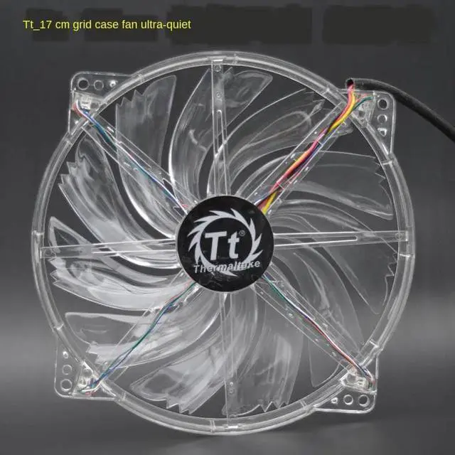 Alt view image 3 of 4 - Aomoproing For TT 17cm 170mm Chassis Fan Ultra-Quiet Computer Cooling Ventilating Fan 17020 Led Blue Light Fan 170x170x20mm