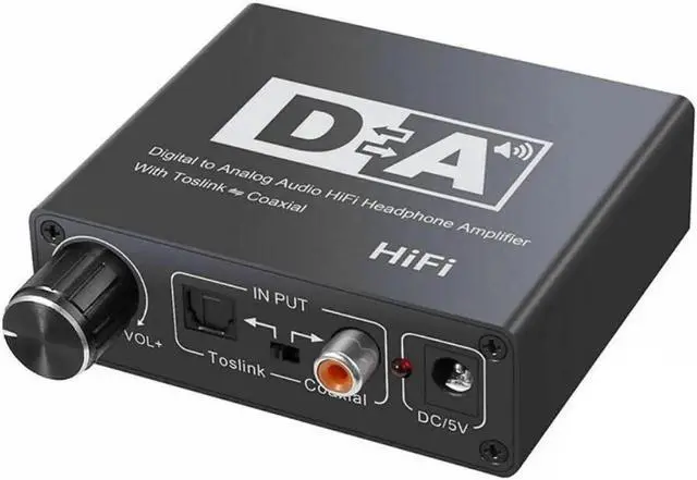 Alt view image 3 of 3 - Aomoproing Digital Optical to Analog Audio with Volume Control Coaxial to Optical 3.5mm Digital to Analog Audio Converter