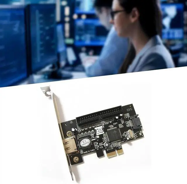 Alt view image 2 of 3 - Aomoproing PCI-E SATA Expansion Card PCI-E to ESATA+SATAx1+IDE Expansion Card Supports Optical Drive Hard Disk Boot Raid Array Card