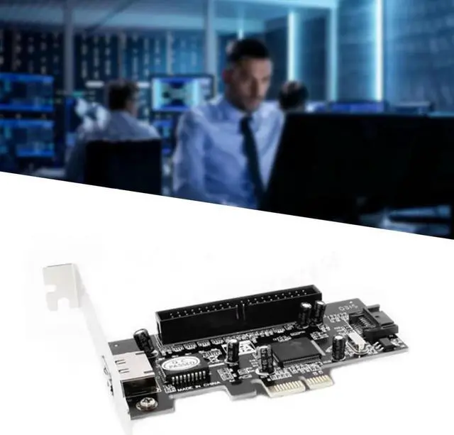 Alt view image 3 of 3 - Aomoproing PCI-E SATA Expansion Card PCI-E to ESATA+SATAx1+IDE Expansion Card Supports Optical Drive Hard Disk Boot Raid Array Card