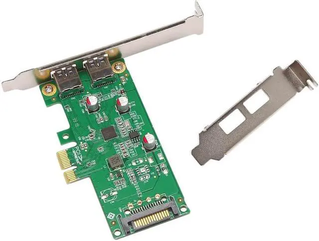 Alt view image 5 of 5 - Aomoproing PCIex1 to Type-A Dual-Port USB Expansion Desktop PCIE to Four-Port USB 3.0 Adapter Card