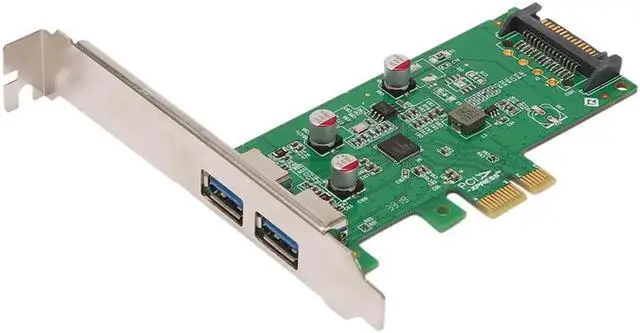 Alt view image 3 of 5 - Aomoproing PCIex1 to Type-A Dual-Port USB Expansion Desktop PCIE to Four-Port USB 3.0 Adapter Card