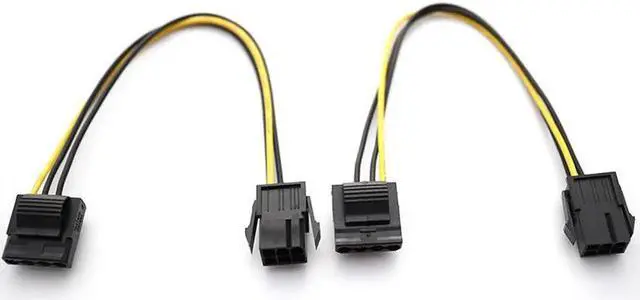 Alt view image 4 of 4 - Aomoproing 1pc Molex To PCI-E Power Adapter IDE 4Pin 4 Pin Female to 6 Pin Female 6Pin Graphics Video Card Converter Cable
