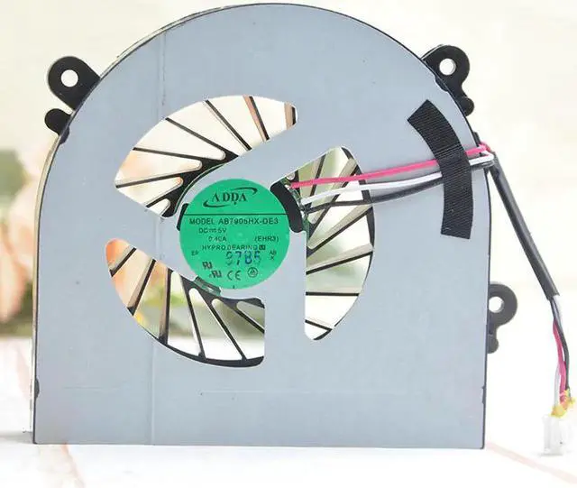 Alt view image 3 of 4 - Aomoproing AB7905HX-DE3 For ADDA W370ET W150ER DC 5V 0.4A 3-wire laptop cooling Fan
