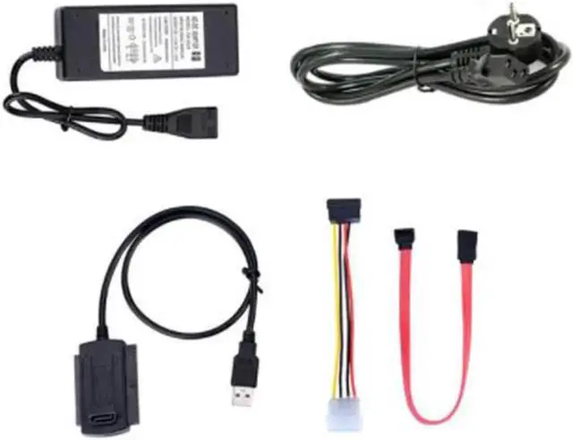 Main image of Aomoproing SATA PATA IDE Drive to USB 2.0 Converter Cable for Hard Drive Disk HDD 2.5 Inch 3.5 Inch with AC Power Adapter,EU Plug
