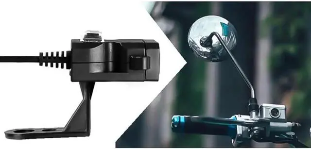 Alt view image 2 of 3 - Aomoproing Accesorios de motocicleta 9-24V impermeable para manillar de motocicleta, Cargador USB Dual 5V-1a/2,1 A, adaptador de toma de corriente para teléfono