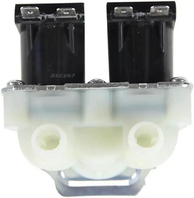 Alt view image 2 of 4 - Aomoproing 1PC 3-Way Solenoid Valve FPS180A Replacement Dual Head Water Inlet Valve For LG/ Midea/Little Swan/ Haier Drum Washing Machine