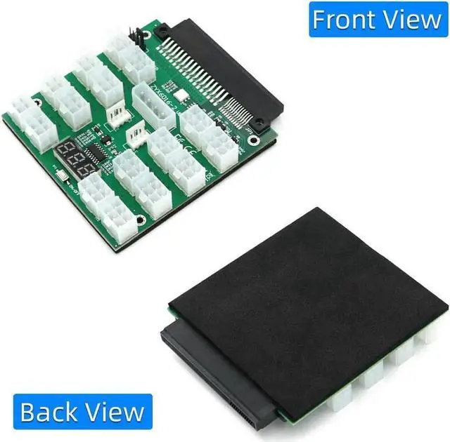 Alt view image 2 of 4 - Aomoproing ATX 16x 6Pin Power Supply Breakout Board for 750W 1100W 2000W PSU and BTC Mining
