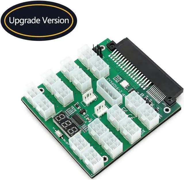 Alt view image 4 of 4 - Aomoproing ATX 16x 6Pin Power Supply Breakout Board for 750W 1100W 2000W PSU and BTC Mining