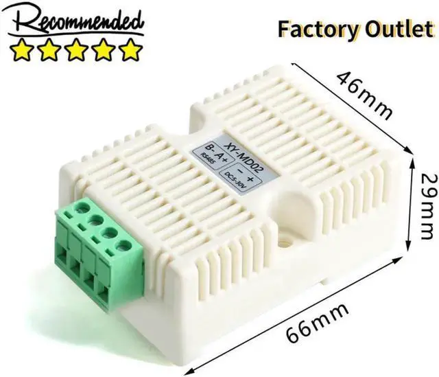 Alt view image 3 of 4 - Aomoproing XY-MD02 Temperature and Humidity Transmitter Detection Sensor Module Modbus SHT20 Temperature Sensor RS485 Signal Analog