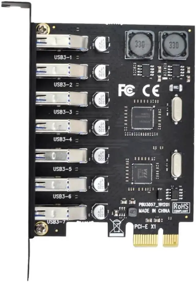 Main image of Aomoproing 7 Ports PCI-E to USB 3.0 HUB PCI Express Expansion Card Adapter 5Gbps for Motherboard