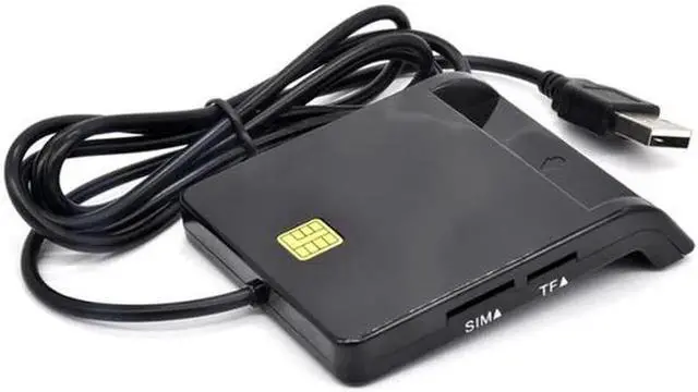 Main image of Aomoproing USB SIM Smart Card Reader for Bank Card IC/ID CAC SD TF DNIE ATM Cards USB 2.0 Card Reader for Windows 7 8 10 Linux OS