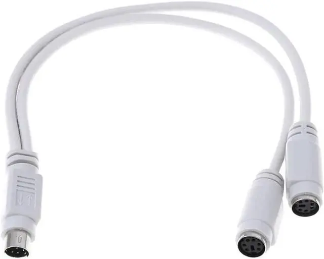 Alt view image 5 of 5 - Aomoproing Motherboard PS2 PS/2 Splitter Adapter Cable 6Pin Mini Din Male to 2 Female for Mouse Keyboard Card Reader Laser Scanner