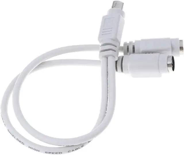 Alt view image 2 of 5 - Aomoproing Motherboard PS2 PS/2 Splitter Adapter Cable 6Pin Mini Din Male to 2 Female for Mouse Keyboard Card Reader Laser Scanner