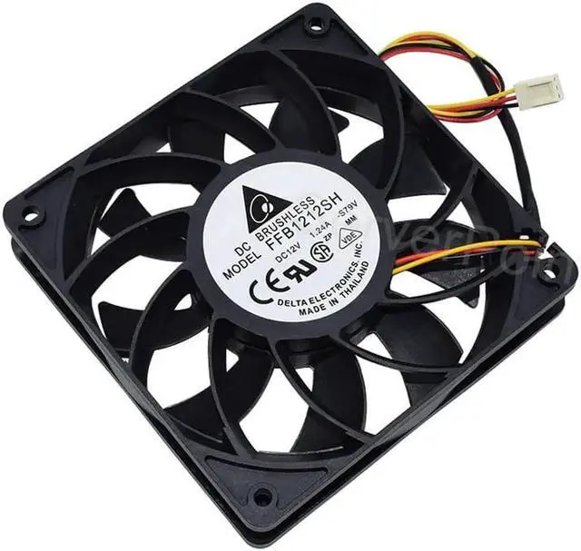 Main image of Aomoproing Well Tested For Mining Server Inverter Case Axial Industrial Fan FFB1212SH Cooling 120*120*25MM 3-Pin DC12V 1.24A Cooler