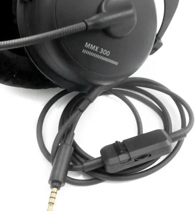 Alt view image 2 of 3 - Aomoproing OFC Headphone Cable Headset Extension Cord Compatible with Beyerdynamic MMX300 Headphone Cable with Volume Control