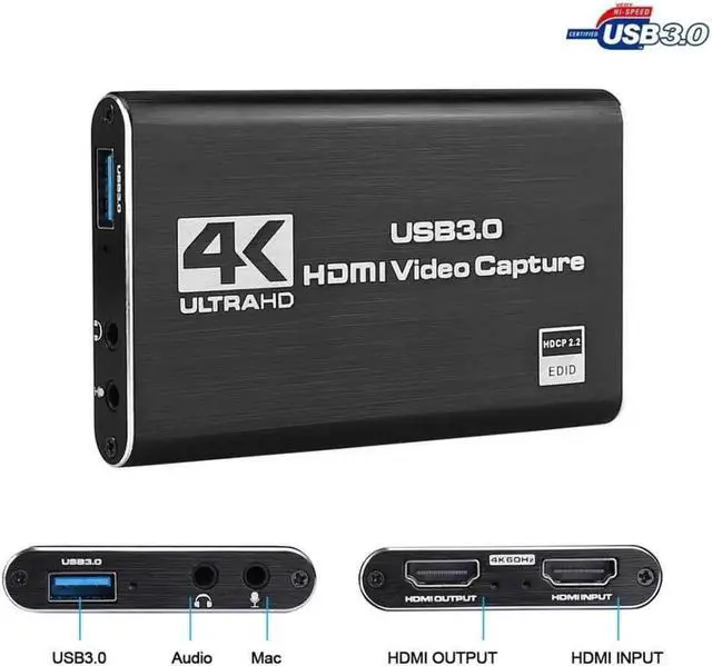 Main image of Aomoproing 4K Video Capture Card USB 3.0 1080P Game Grabber USB 2.0 Capture Card for Youtube OBS Live Streaming Plate Broadcast