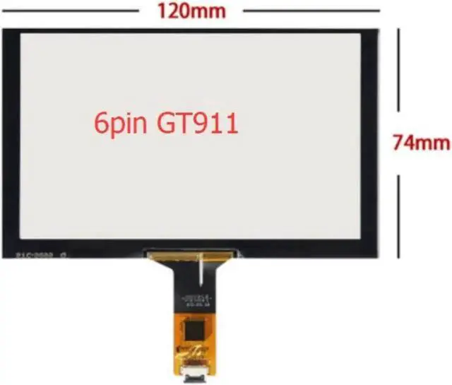 Main image of Aomoproing 5-inch 120*74 GT911 6pin capacitive touch screen usb control card raspberry pie Windows 7 8 10 drive