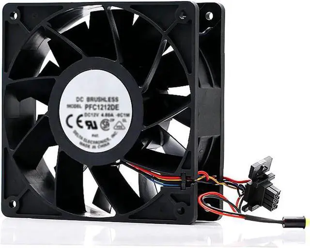 Alt view image 3 of 4 - Aomoproing DC12V 4.8A Cooling Fan PFC1212DE High Speed PWM Brushless Fan Temperature Control Cooler Fan Repair Parts