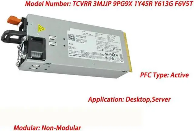 Main image of Aomoproing R510 R810 R910 T710 3MJJP 1100W Redundant Power Supply 1100W PSU TCVRR 3MJJP 9PG9X 1Y45R Y613G F6V5T POWER SUPPLY