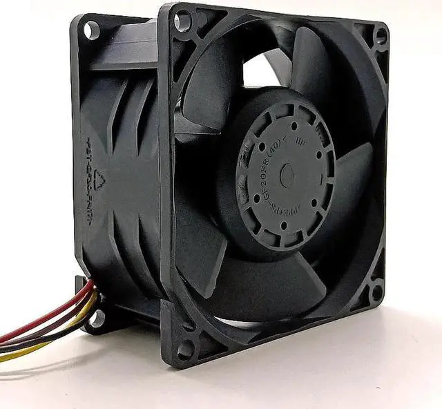 Alt view image 4 of 4 - Aomoproing 80mm High Speed Cooling Fan 12V VF80381B1-1Q02U-S9T 8038 8cm PWM Powerful Airflow Temperature Control Server Chassis Fan