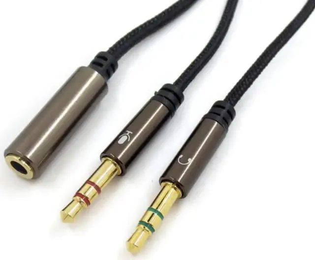 Alt view image 2 of 4 - Aomoproing 2 in 1 Headphone Line Universal Audio-Extend Adapter Cable for -hyperX Cloud II/Alpha-//Cloud Headphone