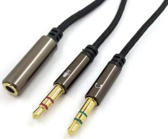 Alt view image 3 of 4 - Aomoproing 2 in 1 Headphone Line Universal Audio-Extend Adapter Cable for -hyperX Cloud II/Alpha-//Cloud Headphone
