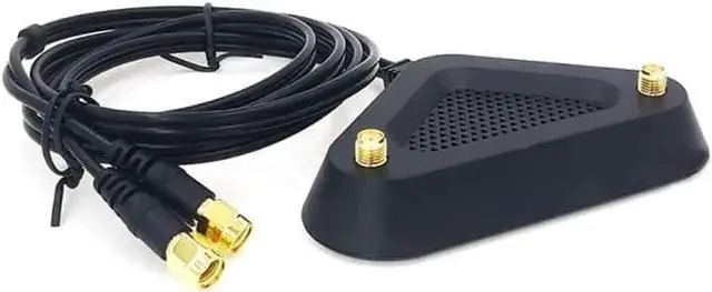 Alt view image 3 of 5 - Aomoproing 2-4G 5-8G Dual Band Antenna Extension Cable with Magnetic Base 8DB SMA Antenna for WiFi Router Wireless Network Card (Combo A)