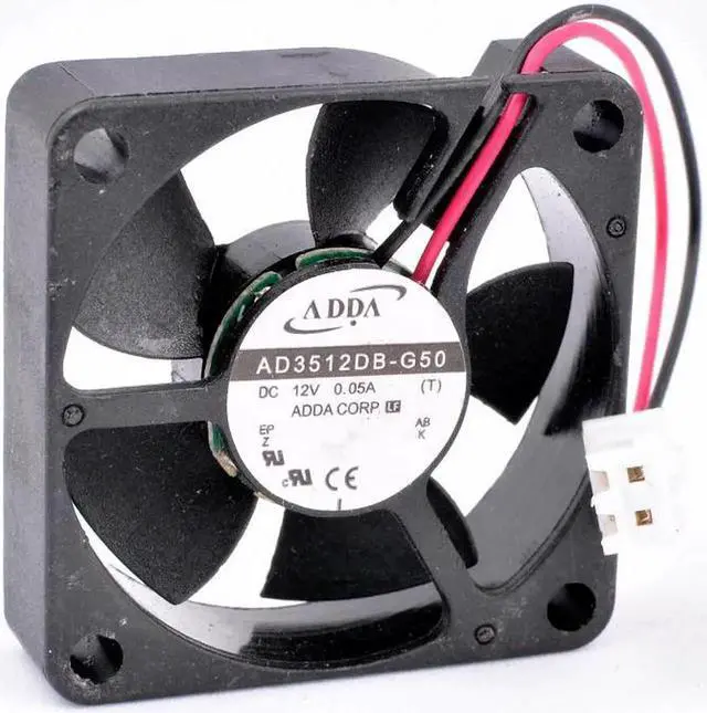 Alt view image 2 of 4 - Aomoproing AD3512DB-G50 3.5cm 35mm fan 35x35x10mm DC12V 0.05A 2 lines dual ball bearing ultra-quiet micro host cooling fan