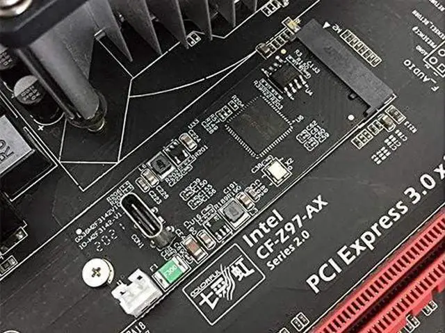 Alt view image 4 of 5 - Aomoproing IO CREST USB 3.1 Gen 2 10 Gbps 1 Port Type-C M.2 22x60 B+M Key Expansion Card ASMedia ASM3124 SY-ADA20232