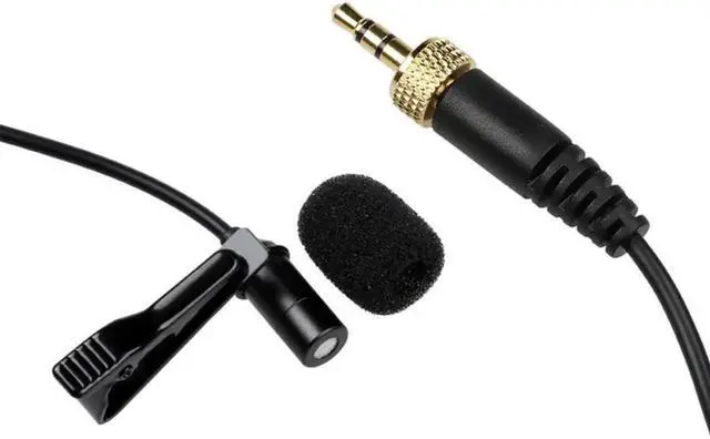 Alt view image 2 of 3 - Aomoproing Mini Lavalier Microphone Lapel Tie Clip Condenser Mic for Audio Studio Conference Interview Network Sing
