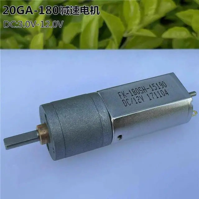 Alt view image 3 of 3 - Aomoproing Micro 20mm FK-180SH-15190 Full Metal Gearbox Gear Reduction Motor D-shaft Dual Shaft DC 3V-12V 75RPM Slow Speed High Torque