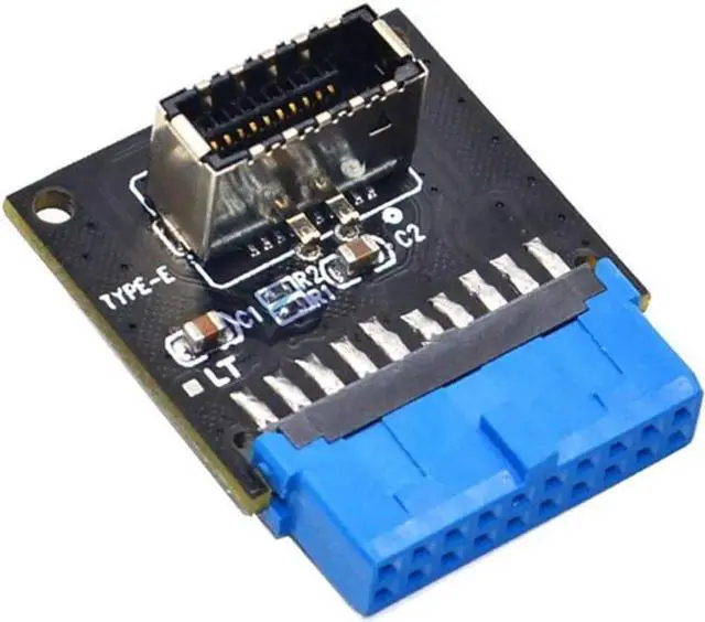Alt view image 6 of 6 - Aomoproing USB 3.1 Front Panel Socket to USB 3.0 20Pin Header Male Extension Cable Adapter for Motherboard Card 20P USB to Type-E Connector (1 Pcs)