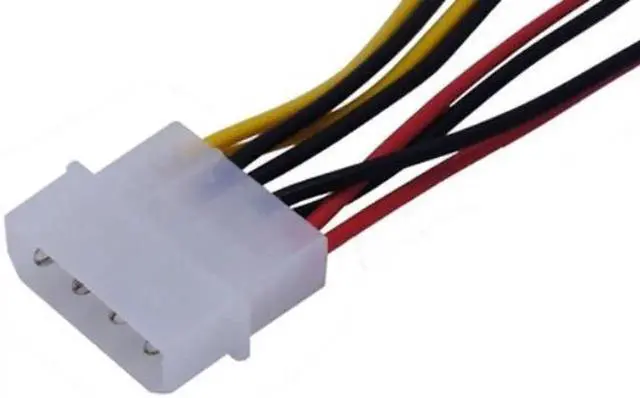 Alt view image 3 of 3 - Aomoproing 1pcs/lot Computer Cooling Fan Power Cables 4Pin Molex To 3Pin Fan Power Cable Adapter Connector 12v*2/5v*2 for CPU PC Case Fan