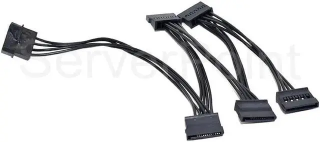 Alt view image 3 of 4 - Aomoproing For DIY PC Sever UL1007 18WAG Splitter Cable Molex 4Pin 1 to 5 SATA power extension cable