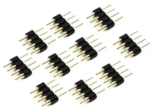 Main image of Aomoproing For 50Pcs 4 Pin Rgb Led Strip Male Plug Adapter Connector for 3528 5050 Strip Light