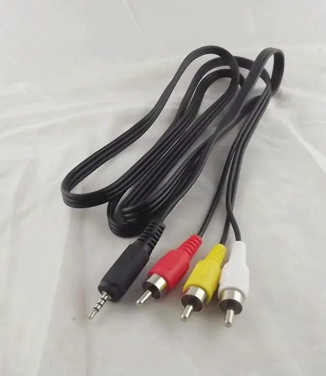 Main image of Aomoproing FOR 1pc 2.5mm Mini Stereo Aux Plug To 3 RCA Male Adapter AV Audio Video Cable 5ft