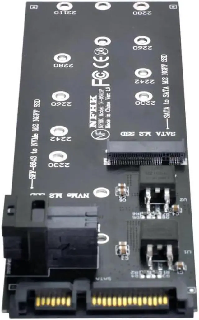 Main image of Aomoproing SSD SATA Adapter NVME PCIe SFF-8643 to U2 Kit to HD Mini SAS NGFF M-Key
