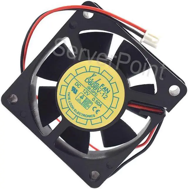 Main image of Aomoproing For D60BV-12 DC 12V 0.50A 60*60*25 6CM 2 wire double ball cooling fan