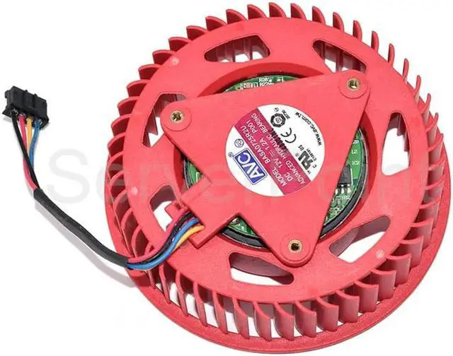 Main image of Aomoproing Well Tested Cooling BASA0725R2U P001 Red Fan DC12V 1.2A Four Wires Cooler For ATI HD5970 HD4870 HD5850 HD5870 HD4890