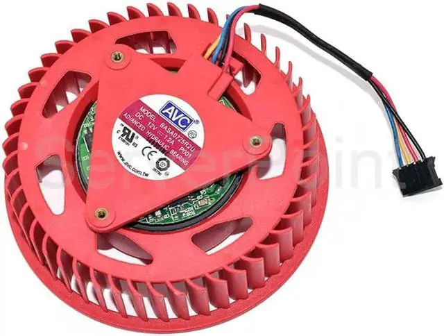 Alt view image 2 of 2 - Aomoproing Well Tested Cooling BASA0725R2U P001 Red Fan DC12V 1.2A Four Wires Cooler For ATI HD5970 HD4870 HD5850 HD5870 HD4890