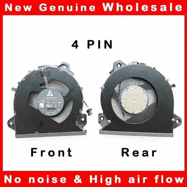 Alt view image 2 of 2 - Aomoproing cooling fan cooler radaitor for Samsung NT950XCJ nd75c33 dc05v 0.50a - 19d06 4pin ba31-00200a