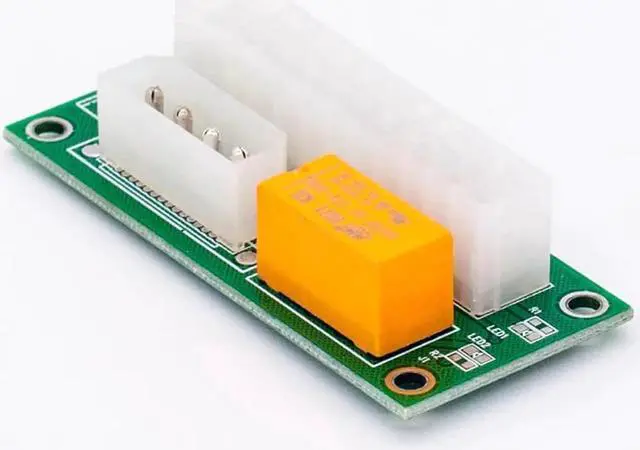 Main image of Aomoproing 2017 Newest ATX 24Pin to Molex 4Pin Dual PSU Power Supply Sync Starter Extender Cable Card For BTC Miner Machine add2psu