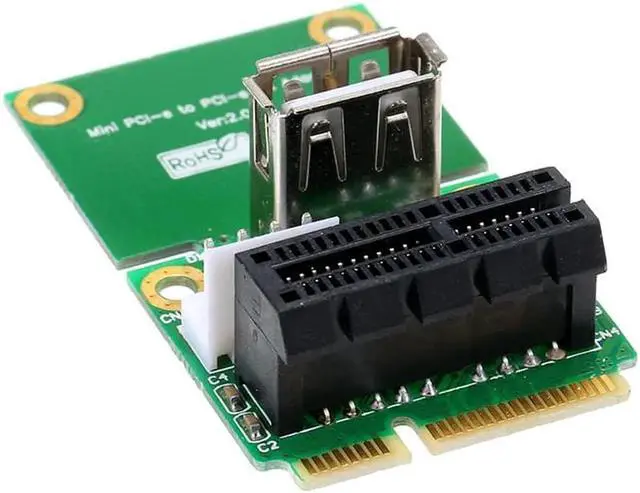 Alt view image 2 of 3 - Aomoproing Mini Converter Card Adapter PCI-E Express to PCI-E PCI-E 1X to Half/Full Mini PCI-E Adapter Card Converter