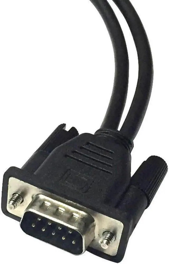 Alt view image 3 of 4 - Aomoproing DB9 Male to 2 Female Serial Rs232 Splitter Cable Rs232 Male to 2 Female 2 in One Cable for Cash Register Displays - Black