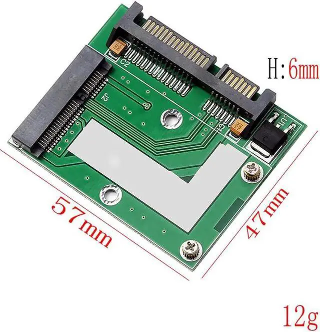 Alt view image 7 of 7 - Aomoproing Mini PCI-E MSATA SSD to 2.5" SATA 6.0Gbps Adapter Converter Card SATA3 MINI PCI Express Module Board for Computer PC Desktop